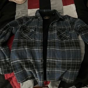 Freedom Foundry Plaid Blue Sherpa Jacket